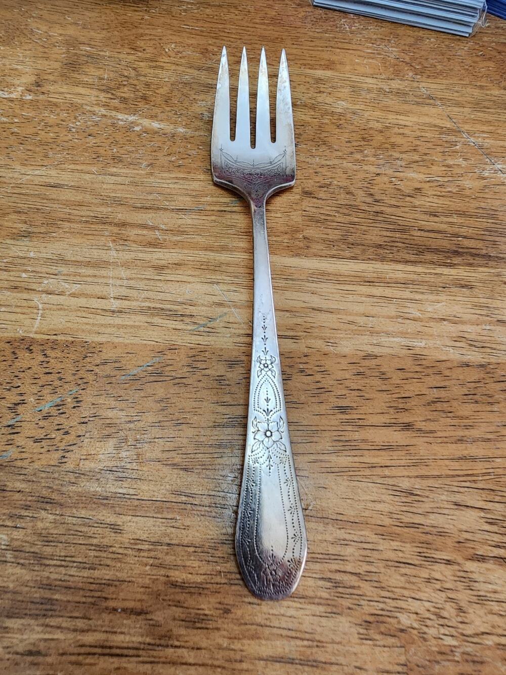 1927 Paul Revere Pattern Oneida Community Plate Vintage silverplate Serving Fork